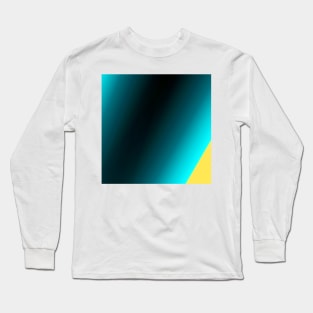 BLUE YELLOW ABSTRACT TEXTURE PATTERN Long Sleeve T-Shirt